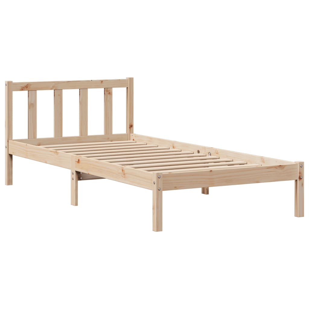 vidaXL Bookcase Bed without Mattress 75x190 cm Small Single Solid Wood Pine