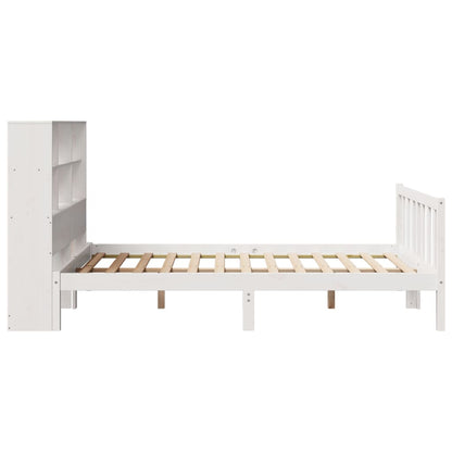 vidaXL Bookcase Bed without Mattress White 140x200 cm Solid Wood Pine