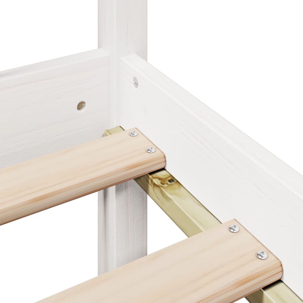 vidaXL Bookcase Bed without Mattress White 140x200 cm Solid Wood Pine