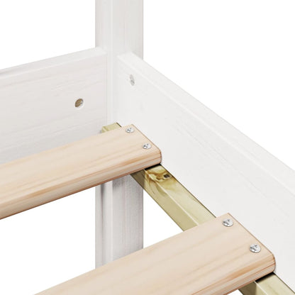 vidaXL Bookcase Bed without Mattress White 140x200 cm Solid Wood Pine