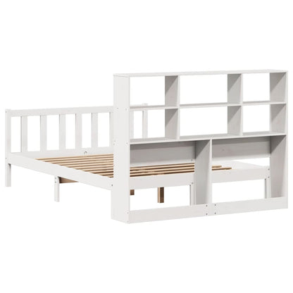 vidaXL Bookcase Bed without Mattress White 160x200 cm Solid Wood Pine