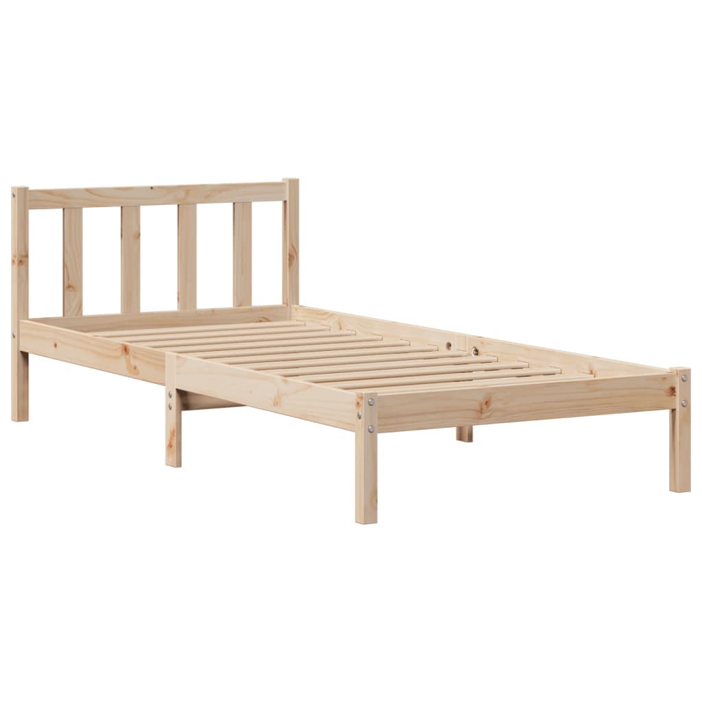 vidaXL Bookcase Bed without Mattress 75x190 cm Small Single Solid Wood Pine