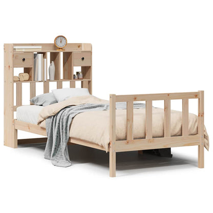 vidaXL Bookcase Bed without Mattress 90x190 cm Single Solid Wood Pine