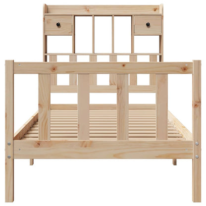 vidaXL Bookcase Bed without Mattress 90x190 cm Single Solid Wood Pine
