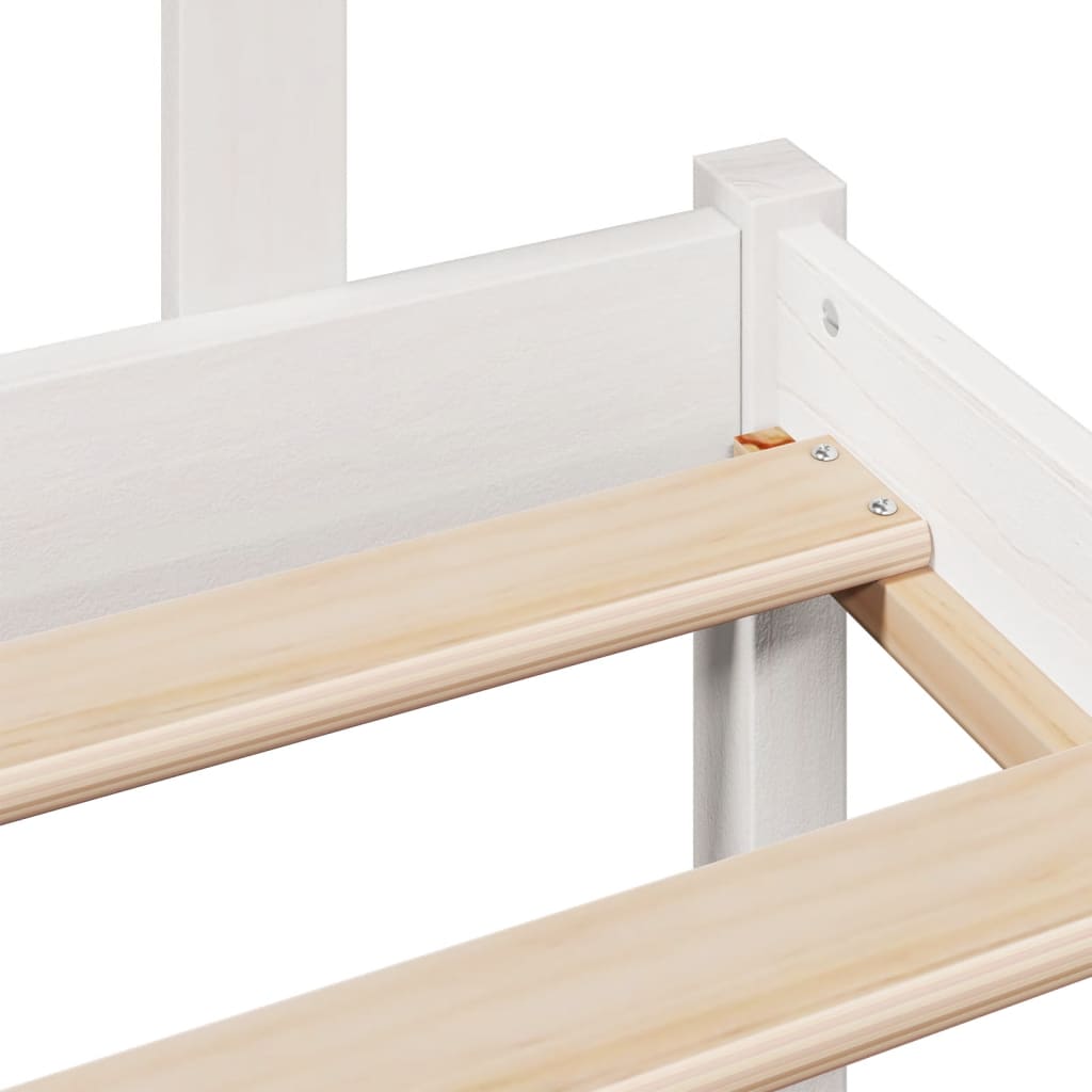 vidaXL Bookcase Bed without Mattress White 140x200 cm Solid Wood Pine