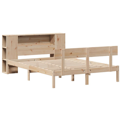 vidaXL Bookcase Bed without Mattress 160x200 cm Solid Wood Pine