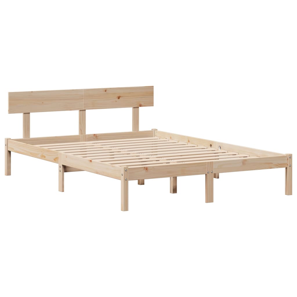 vidaXL Bookcase Bed without Mattress 160x200 cm Solid Wood Pine