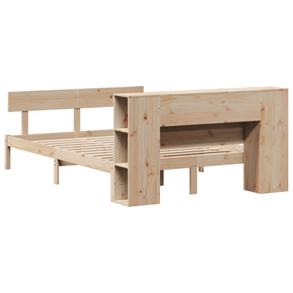 vidaXL Bookcase Bed without Mattress 160x200 cm Solid Wood Pine