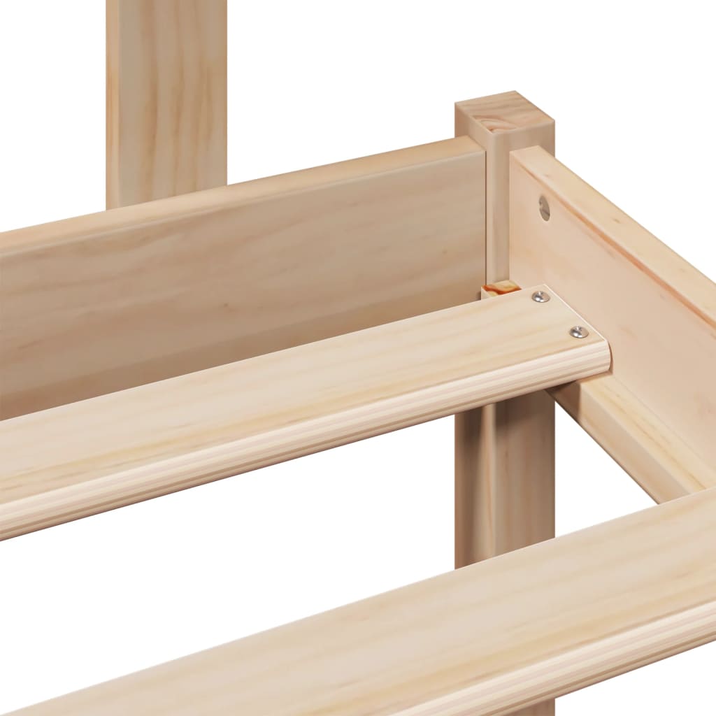 vidaXL Bookcase Bed without Mattress 160x200 cm Solid Wood Pine