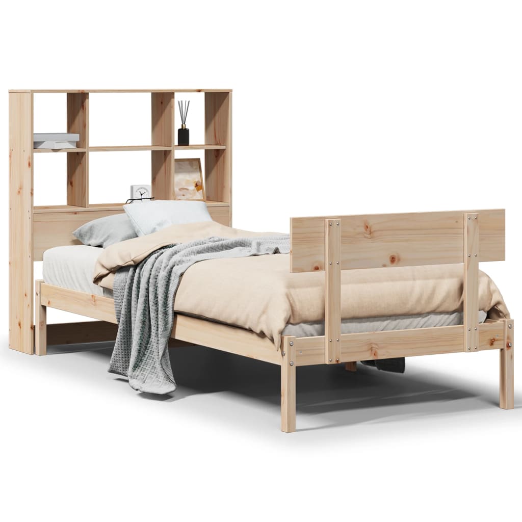 vidaXL Bookcase Bed without Mattress 90x200 cm Solid Wood Pine