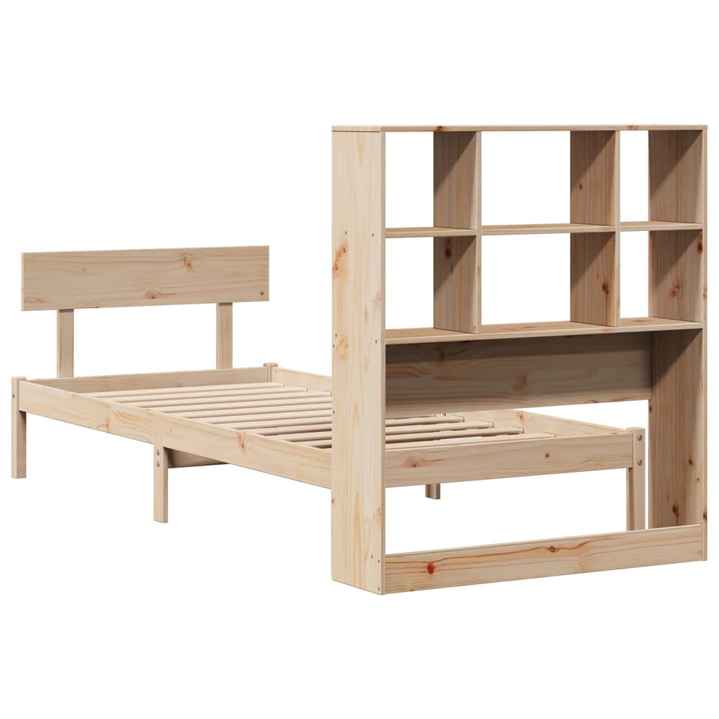 vidaXL Bookcase Bed without Mattress 90x200 cm Solid Wood Pine