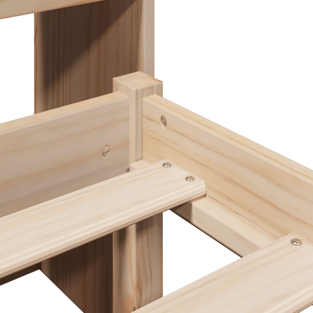 vidaXL Bookcase Bed without Mattress 90x200 cm Solid Wood Pine