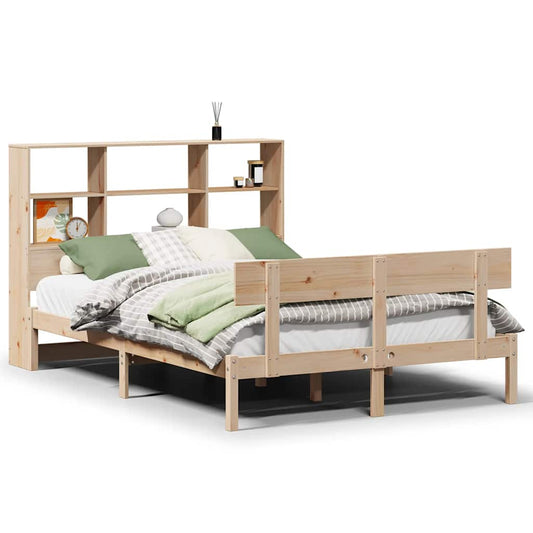 vidaXL Bookcase Bed without Mattress 160x200 cm Solid Wood Pine
