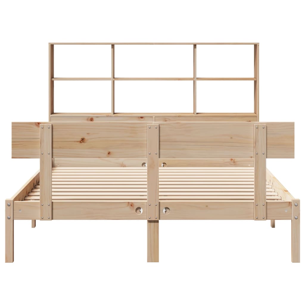 vidaXL Bookcase Bed without Mattress 160x200 cm Solid Wood Pine