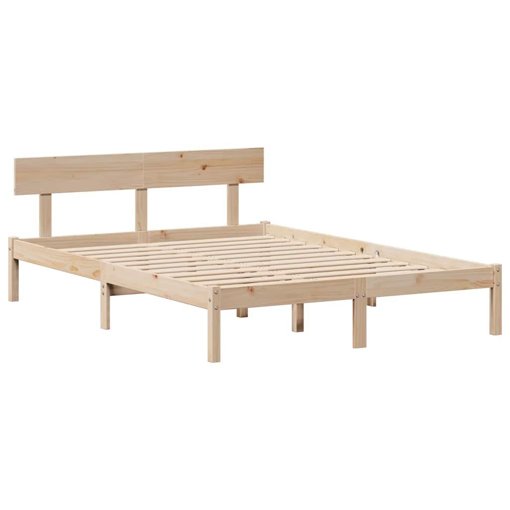 vidaXL Bookcase Bed without Mattress 160x200 cm Solid Wood Pine