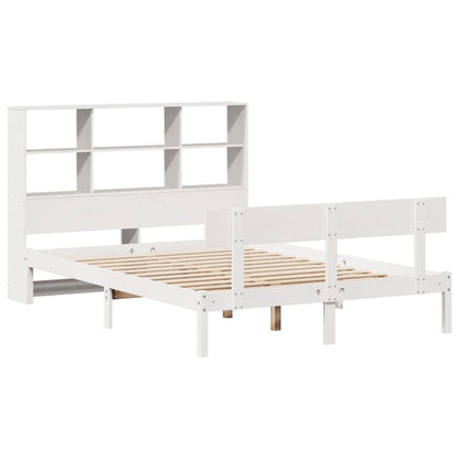 vidaXL Bookcase Bed without Mattress White 160x200 cm Solid Wood Pine