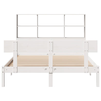 vidaXL Bookcase Bed without Mattress White 160x200 cm Solid Wood Pine