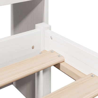 vidaXL Bookcase Bed without Mattress White 160x200 cm Solid Wood Pine