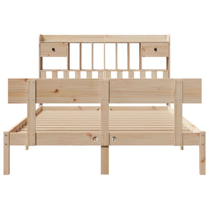 vidaXL Bookcase Bed without Mattress 140x190 cm Solid Wood Pine