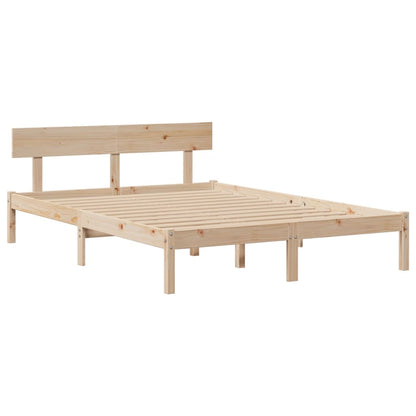 vidaXL Bookcase Bed without Mattress 140x190 cm Solid Wood Pine