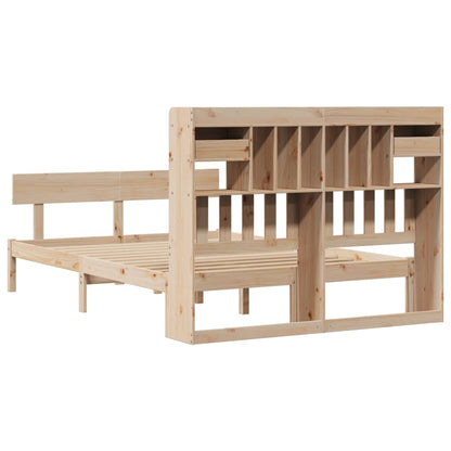 vidaXL Bookcase Bed without Mattress 140x190 cm Solid Wood Pine