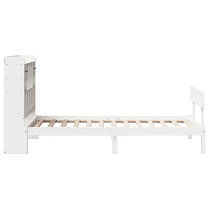vidaXL Bookcase Bed without Mattress White 90x200 cm Solid Wood Pine