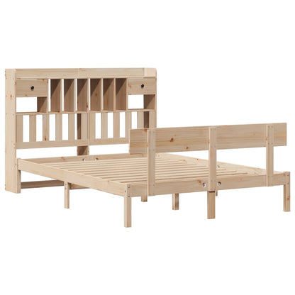 vidaXL Bookcase Bed without Mattress 140x200 cm Solid Wood Pine