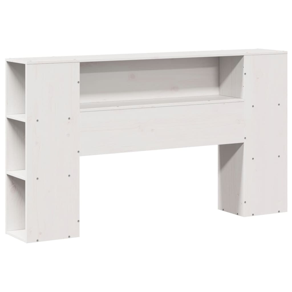 vidaXL Bookcase Bed without Mattress White 135x190 cm Double Solid Wood Pine