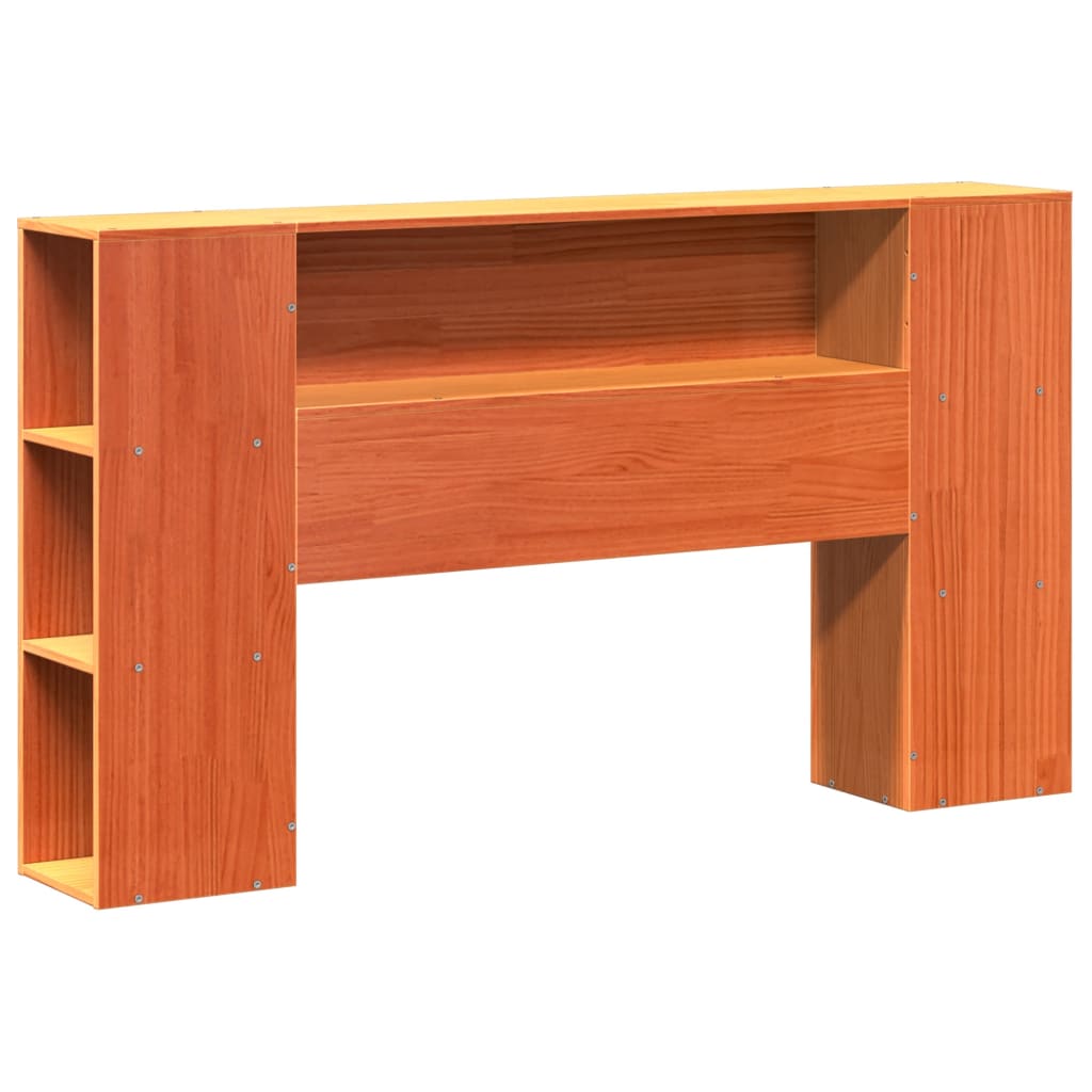 vidaXL Bookcase Bed without Mattress Wax Brown 140x200 cm Solid Wood Pine