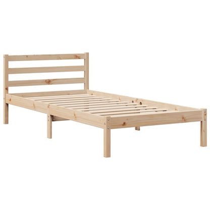 vidaXL Bookcase Bed without Mattress 75x190 cm Small Single Solid Wood Pine