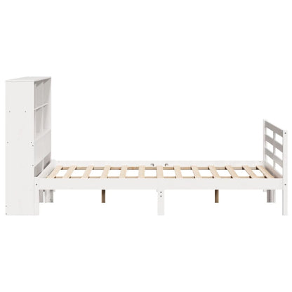 vidaXL Bookcase Bed without Mattress White 160x200 cm Solid Wood Pine