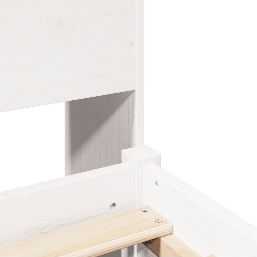 vidaXL Bookcase Bed without Mattress White 160x200 cm Solid Wood Pine