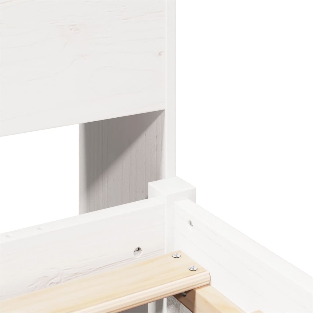 vidaXL Bookcase Bed without Mattress White 180x200 cm Super King Solid Wood Pine