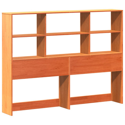 vidaXL Bookcase Bed without Mattress Wax Brown 140x190 cm Solid Wood