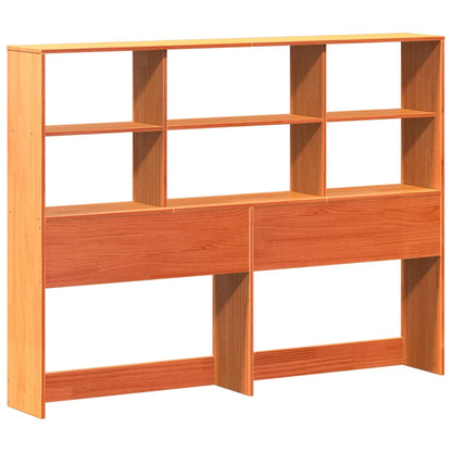 vidaXL Bookcase Bed without Mattress Wax Brown 140x200 cm Solid Wood