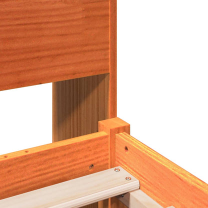 vidaXL Bookcase Bed without Mattress Wax Brown 180x200 cm Super King Solid Wood