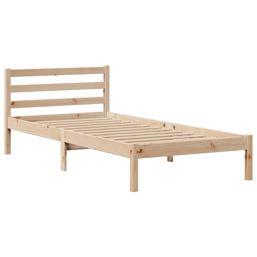vidaXL Bookcase Bed without Mattress 75x190 cm Small Single Solid Wood Pine