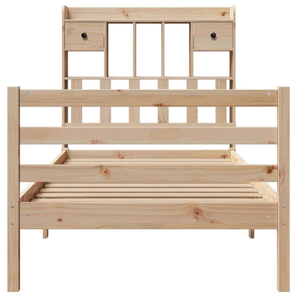 vidaXL Bookcase Bed without Mattress 90x190 cm Single Solid Wood Pine