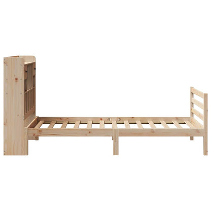 vidaXL Bookcase Bed without Mattress 90x190 cm Single Solid Wood Pine