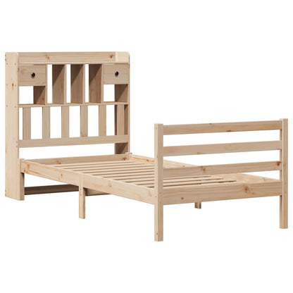 vidaXL Bookcase Bed without Mattress 90x200 cm Solid Wood Pine