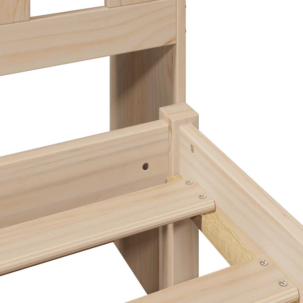 vidaXL Bookcase Bed without Mattress 90x200 cm Solid Wood Pine