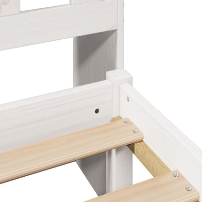vidaXL Bookcase Bed without Mattress White 160x200 cm Solid Wood Pine