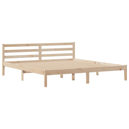 vidaXL Bookcase Bed without Mattress 180x200 cm Super King Solid Wood Pine