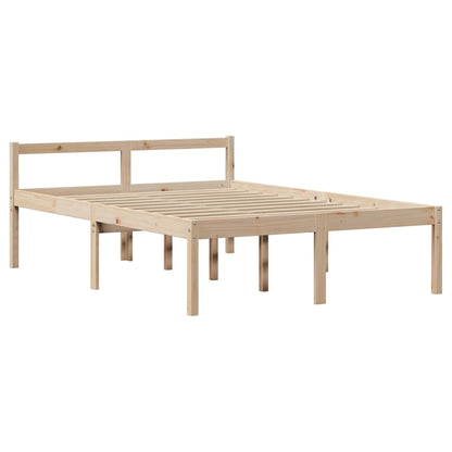 vidaXL Bookcase Bed without Mattress 135x190 cm Double Solid Wood Pine