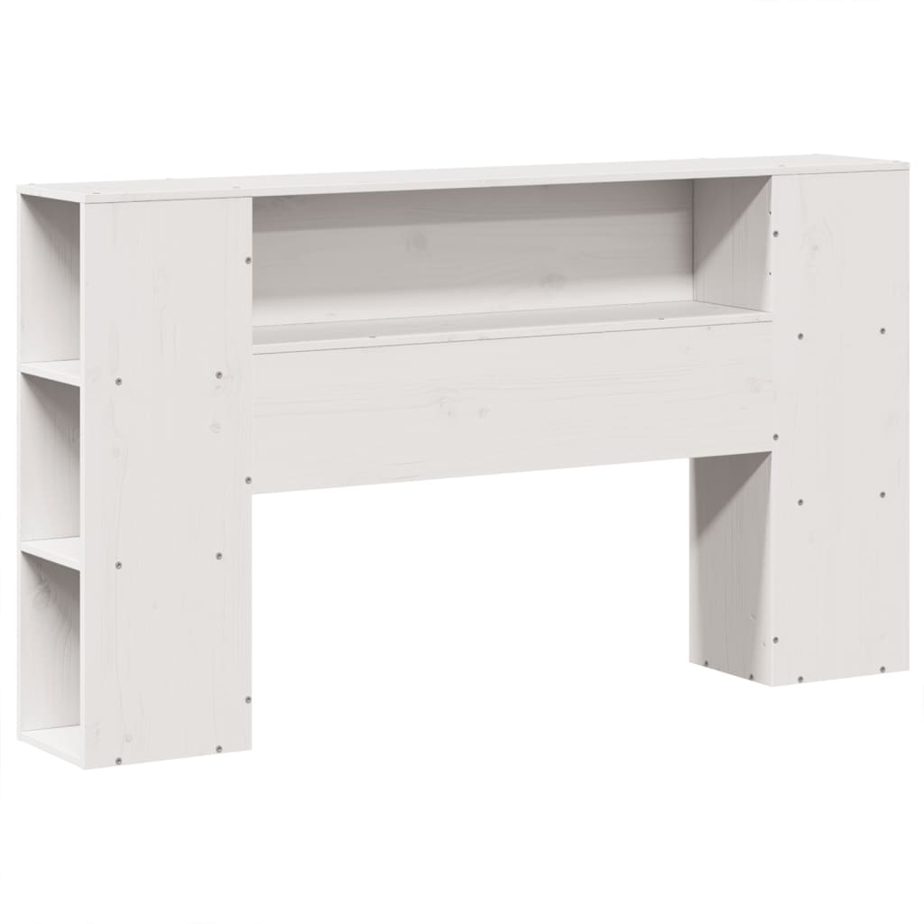 vidaXL Bookcase Bed without Mattress White 135x190 cm Double Solid Wood Pine