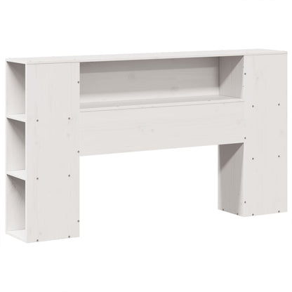 vidaXL Bookcase Bed without Mattress White 135x190 cm Double Solid Wood Pine