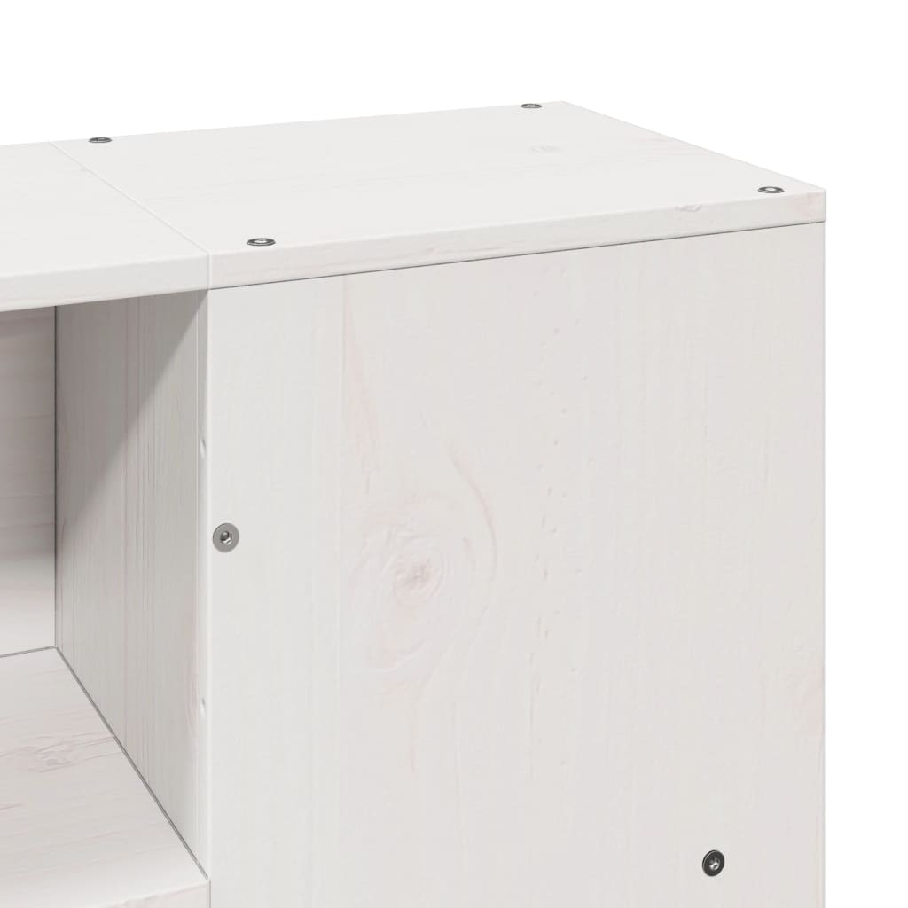 vidaXL Bookcase Bed without Mattress White 140x200 cm Solid Wood Pine