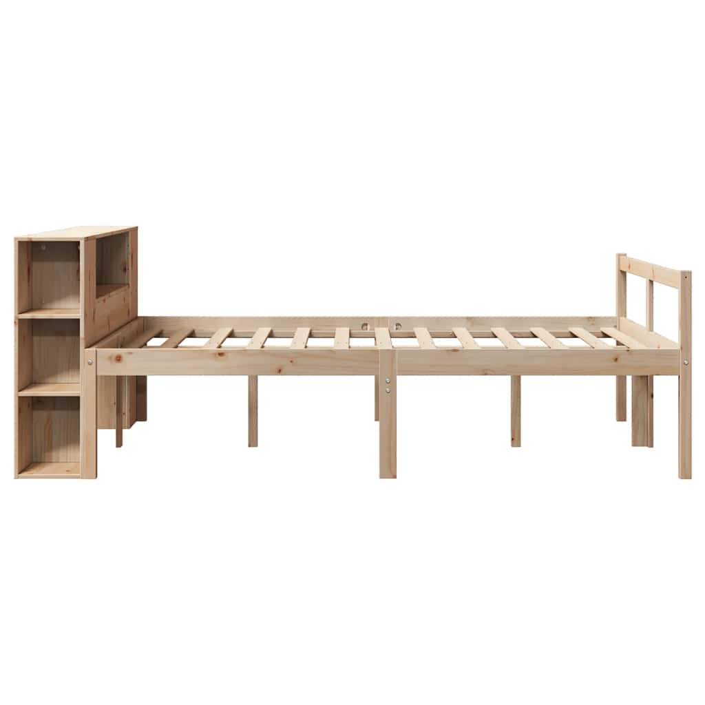 vidaXL Bookcase Bed without Mattress 160x200 cm Solid Wood Pine
