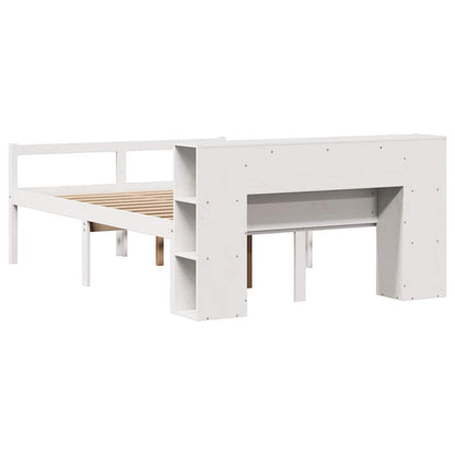 vidaXL Bookcase Bed without Mattress White 160x200 cm Solid Wood Pine