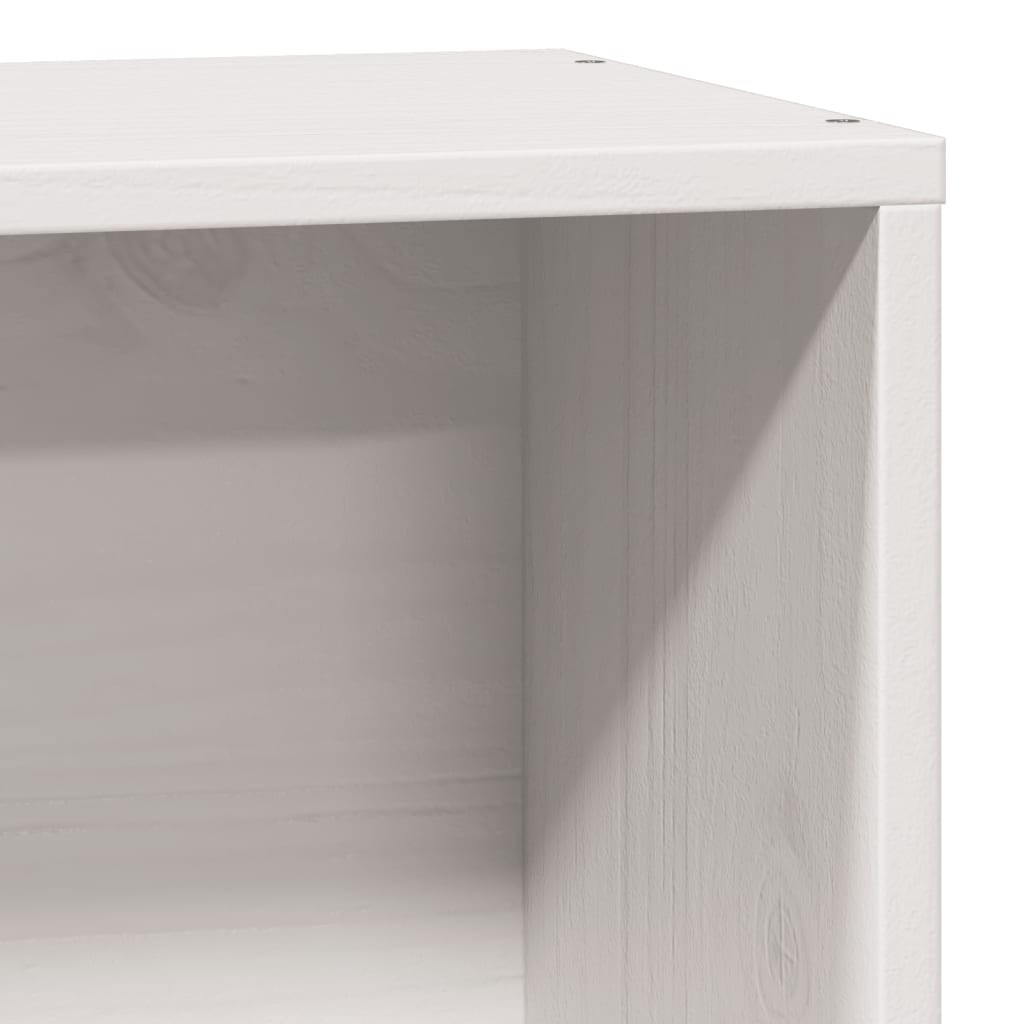 vidaXL Bookcase Bed without Mattress White 75x190 cm Small Single Solid Wood Pine